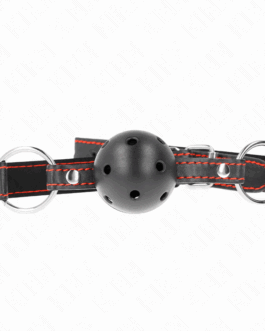 KINK – BALL GAG HOLLOW HARD NERO MODELLO 2 65 x 2,5 CM