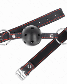 KINK – BALL GAG HOLLOW HARD NERO MODELLO 2 65 x 2,5 CM