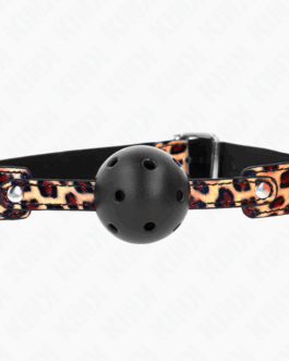 KINK – PALLA TRASPIRANTE LEOPARDO 4,5 CM BAVAGLIO 65 x 2,5 CM