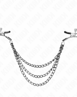 KINK – PINZE PER CAPEzzoli CON 3 CATENE NERE 20/23/28 CM