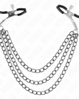 KINK – PINZE PER CAPEzzoli CON 3 CATENE NERE 20/23/28 CM
