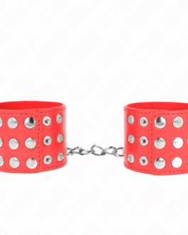 KINK – RESISTENZA DA POLSO CON CHIUSURA A SCATTO ROSSO REGOLABILE 19-24 CM X 5,5 CM