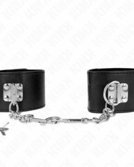 KINK – RESISTENZA DA POLSO CON CHIUSURA A LUCCHETTO NERO REGOLABILE 16-23 CM X 5,5 CM