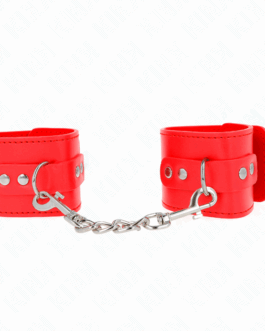 KINK – RESISTENZA DA POLSO CON CHIUSURA A LUCCHETTO ROSSO REGOLABILE 16-23 CM X 5,5 CM