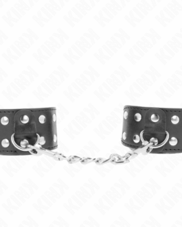 KINK – CINTURINI CON DOPPIA LINEA DI BORCHIE REGOLABILI NERO