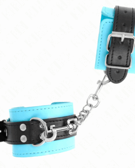 KINK – RESISTENZA DA POLSO CON GANCIO BLU IMBOTTITO IN PELLICCIA REGOLABILE 20-28 CM X 5,5 CM