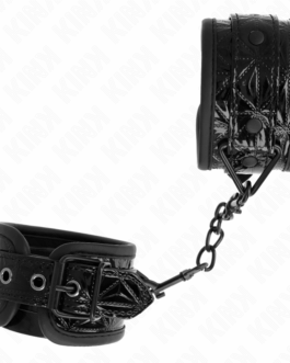 KINK – RESISTENZA DA POLSO CON MOTIVO A DIAMANTI NERO REGOLABILE 17-26 CM X 5,5 CM