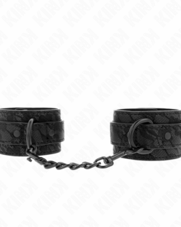 KINK – POLSI RICOPERTI DI PIZZO SCURO REGOLABILI NERO 19-26 CM
