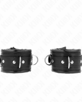 KINK – RESISTENZA DA POLSO PESANTE CON FODERA IN PELLICCIA NERA REGOLABILE 20-30 CM X 6 CM