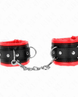 KINK – RESISTENZA DA POLSO PESANTE CON FODERA IN PELLICCIA ROSSA REGOLABILE 20-30 CM X 6 CM