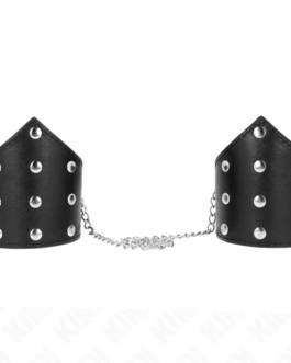 KINK – BRACCIALI STILE PUNTO NERO CON CATENA REGOLABILE 17-23 CM X 8,5 CM