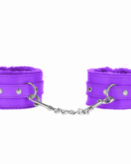 KINK – POGGIPOLSI PREMIUM IMBOTTITI IN PELLICCIA VIOLA CON CINTURA VIOLA REGOLABILE 17-29 CM X 6 CM