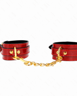 KINK – POLSINI JOANNA ANGEL ROSSO REGOLABILE CON CATENA ORO 16.5-26 CM X 4 CM