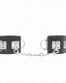 KINK – RESISTENZA DA POLSO MULTIPOSIZIONE CON CHIUSURA A LUCCHETTO NERA REGOLABILE 16-23 CM X 5,5 CM