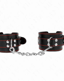 KINK – RESISTENZA DA POLSO NERA CON FODERA ROSSA REGOLABILE 20-28 CM X 5,5 CM