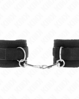 KINK – TENUTA DA POLSO IN NYLON HOOK&LOOP NERA MODELLO 2 REGOLABILE 18-35 CM X 6 CM