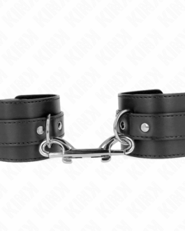 KINK – TENUTA DA POLSO-FILA DI RIVETTI SINGOLA E FIBBIA GRANDE NERA REGOLABILE 17-28 CM X 5 CM