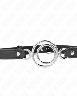 KINK – BAVAGLIO CON O-RING MULTIPLI 5 CM NERO 63 X 2,5 CM