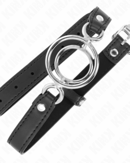 KINK – BAVAGLIO CON O-RING MULTIPLI 5 CM NERO 63 X 2,5 CM