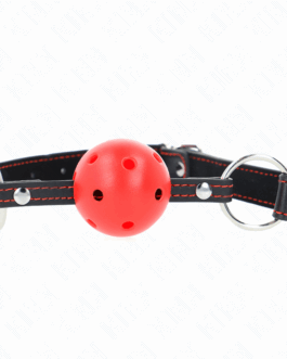 KINK – BALL GAG HOLLOW HARD ROSSO MODELLO 2 65 x 2,5 CM