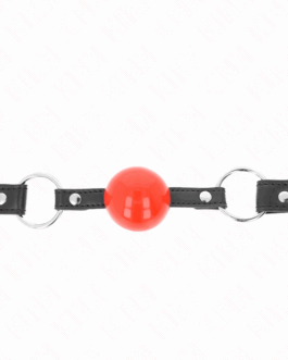 KINK – BALL 4 CM GAG CON SERRATURA SFERA ROSSA CINTURINO NERO 60 x 2 CM