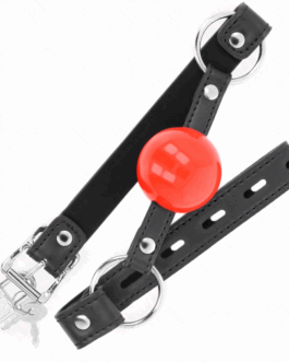 KINK – BALL 4 CM GAG CON SERRATURA SFERA ROSSA CINTURINO NERO 60 x 2 CM