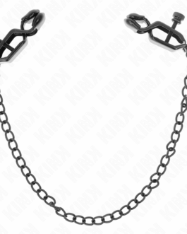 KINK – MORSETTI PER CAPEZZOLI A CATENA PIATTA NERA 30 CM