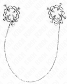 KINK – PINZE PER CAPEZZOLI A FIORE IN METALLO CON CATENA
