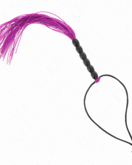 KINK – MINI FRUSTA IN SILICONE CON 6 PERLINE VIOLA 26 CM