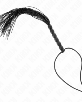 KINK – MINI FRUSTA IN SILICONE CON 6 PERLINE NERE 26 CM