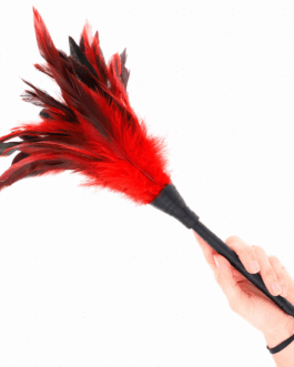 KINK – PIUME DI POLLO SOLLEGATO A FORMA DI CORNO ROSSO 36 CM