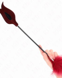 KINK – PIUME SOLLECITANTI CON PAGAIA A FORMA DI ROSA 8 CM