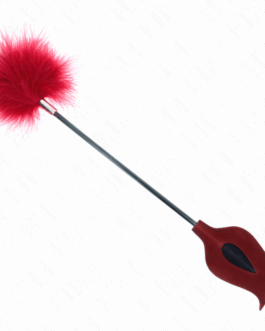 KINK – PIUME SOLLECITANTI CON PAGAIA A FORMA DI ROSA 8 CM