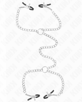 KINK – MORSETTI PER CAPEZZOLI A 4 CATENE 32 CM CON CATENE 14 CM