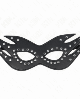 KINK – MASCHERA IN SIMILPELLE CON RIVETTI MODELLO 3 26 x 9,5 CM