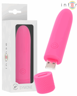 INTENSE – SYMONE USB RICARICABILE VIBRANTE BULLET 8 VIBRAZIONI ROSA 10 X 2,2 CM