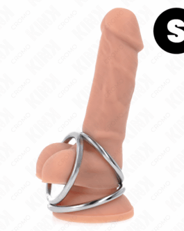 KINK – ANELLO PER PENE IN METALLO CROMATO TRIPLO DA 3,2 CM A 4,5 CM