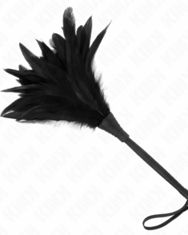 KINK – PIUME DI POLLO SOLLEGATO A FORMA DI CORNO NERO 36 CM