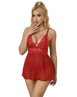 SUBBLIME – 953836 BABYDOLL SCHIENA APERTA ROSSO S/M