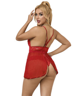 SUBBLIME – 953843 BABYDOLL SCHIENA APERTA ROSSO L/XL