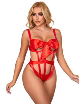 SUBBLIME – 954468 BODY SEXY CALADO CON LAZO ROJO S/M
