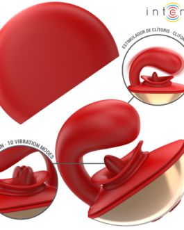 INTENSE - VIBRATORE E STIMOLATORE MARIAH A FORMA DI U 10 VIBRAZIONI ROSSO