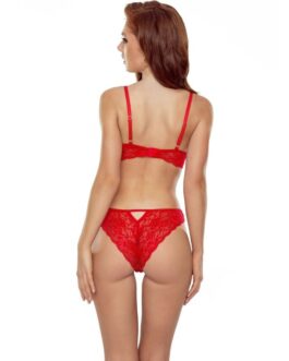 PASSION – DENELIA SET PERIZOMA + REGGISENO ROSSO S/M
