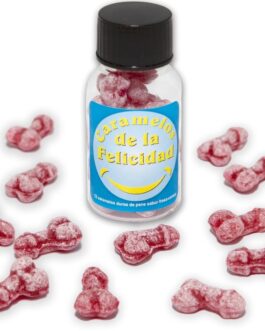 DIABLO PICANTE – BARATTOLO DA 12 CARAMELLE A FORMA DI PENE ALLA FRAGOLA/CILIEGIA