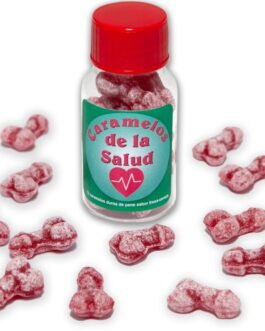 DIABLO PICANTE – 12 CARAMELLE DELLA SALUTE A FORMA DI PENE FRAGOLA/CILIEGIA