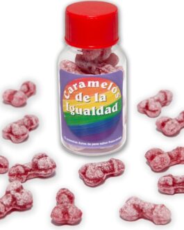 DIABLO PICANTE – 12 CARAMELLE A FORMA DI PENE FRAGOLA/CILIEGIA UGUALI