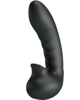 PRETTY LOVE - HOBGOBLIN CUSTODIA PER DITA VIBRANTE 12 VIBRAZIONI + STIMOLATORE CLITORIDE NERO
