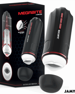 JAMYJOB – MEGABITE MASTURBATORE AUTOMATICO PER LA BOCCA 5 MODALITÀ DI ASPIRAZIONE E VIBRAZIONE