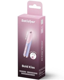 SATISFYER – STIMOLATORE CLITORIDEO BOLD KISS WAVE ROSA / VIOLA