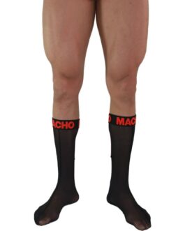 MACHO – CALZINI SOTTILI TAGLIA UNICA NERO/ROSSO